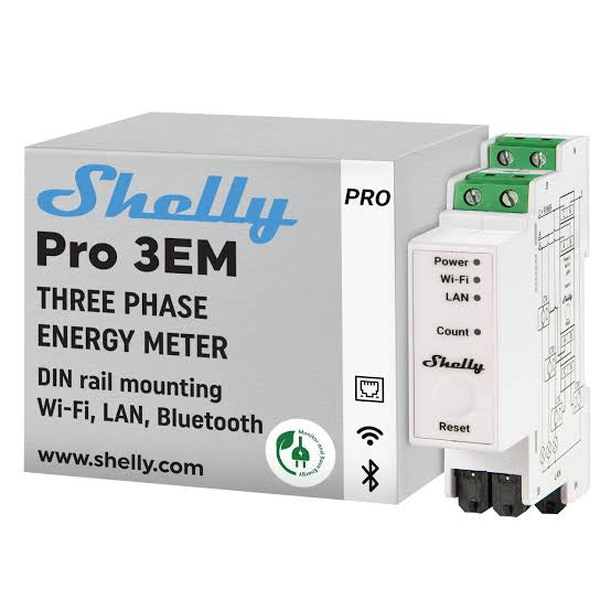 Shelly Pro 3-Phase Electrical Meter (DIN Mount) (120A)
