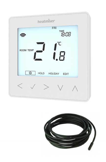 Heatmiser neoStat-e V2 - Electric Floor Heating Thermostat (White)