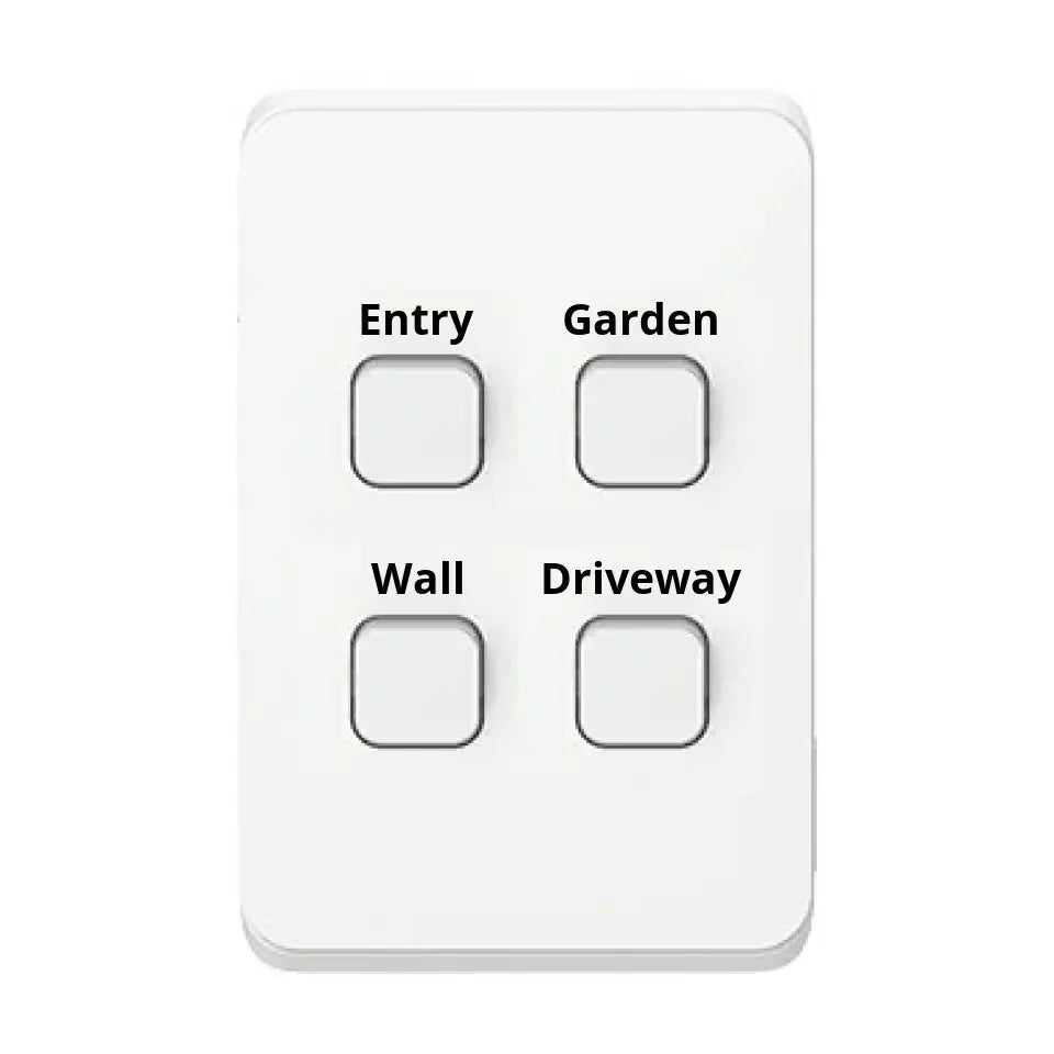 Clipsal Iconic Vivid White Engraved Switch Plate