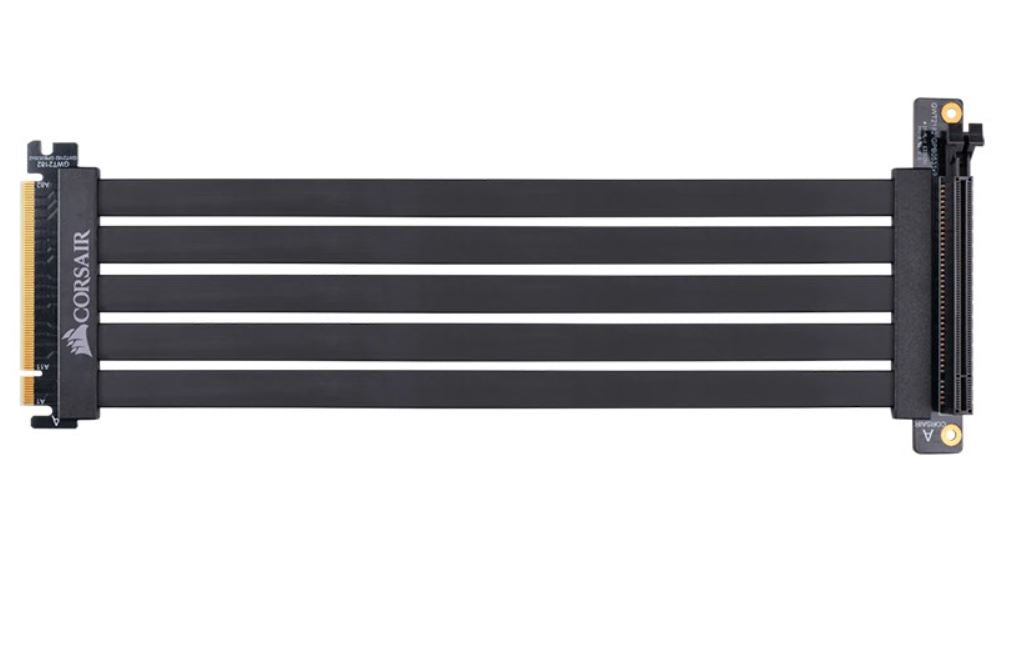Corsair Premium PCIe 4.0 x16 Extension Cable, 300mm for vertial VGA setup. Ultra Durable. for AMD and Nvidia GPU 7 seris and 40xx Video Cards