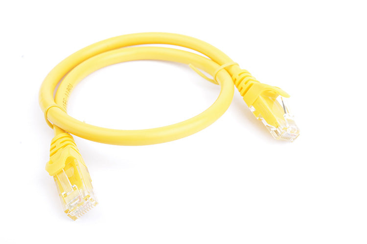 8Ware CAT6A Cable 0.25m (25cm) - Yellow Color RJ45 Ethernet Network LAN UTP Patch Cord Snagless