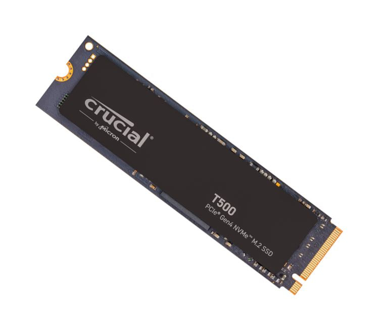 Crucial T500 500GB Gen4 NVMe SSD - 7200/5700 MB/s R/W 300TBW 1390K IOPs 1.5M hrs MTTF DirectStorage Acronis True Image Adobe Creative Cloud
