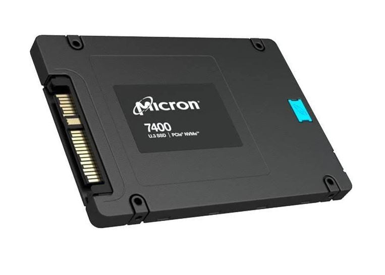 Micron 7400 Pro 3.84TB Gen4 NVMe Enterprise SSD U.3 6600/3500 MB/s R/W 800K/150K IOPS 25700TBW 1DWPD 2M hrs MTTF Server Data Centre 5yrs