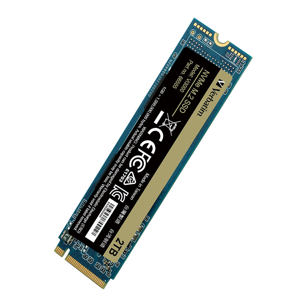 Verbatim Vi3000 2TB PCI-E 3.0 M.2 NVMe SSD 3100MB/S Read 2900MB/S Write 2 YR WTY (LS) *Clearance*