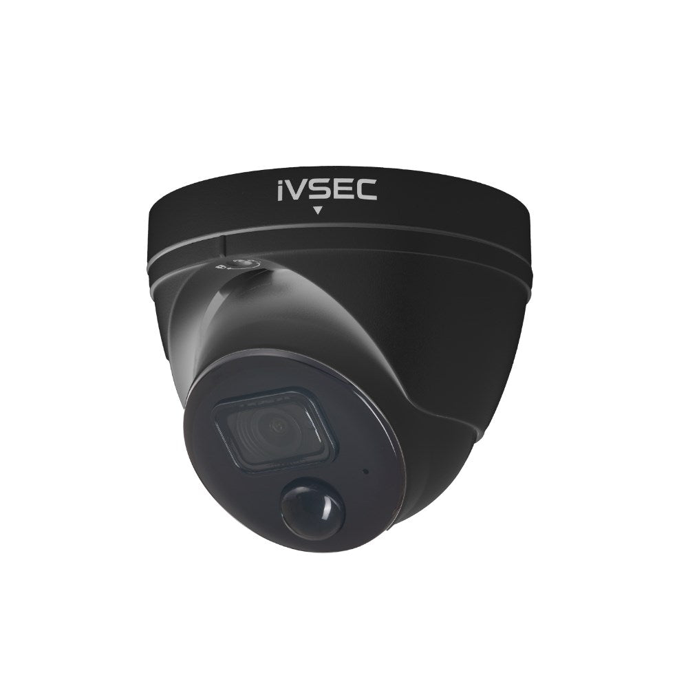 IVSEC TURRET IP CAMERA 5MP 2.8MM LENS POE IP66 30M IR MIC IVS BLACK