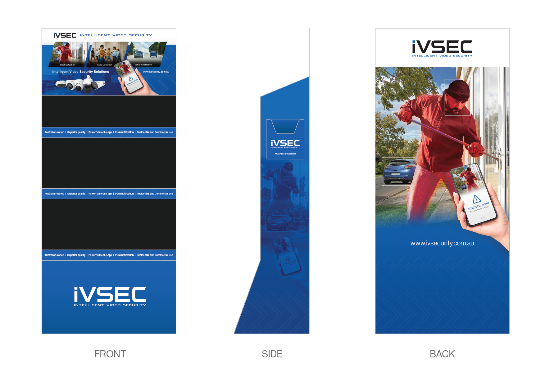 IVSEC POS DISPLAY STAND -Footprint 70 X 42 X 180CM - Free with IVSEC stocking order