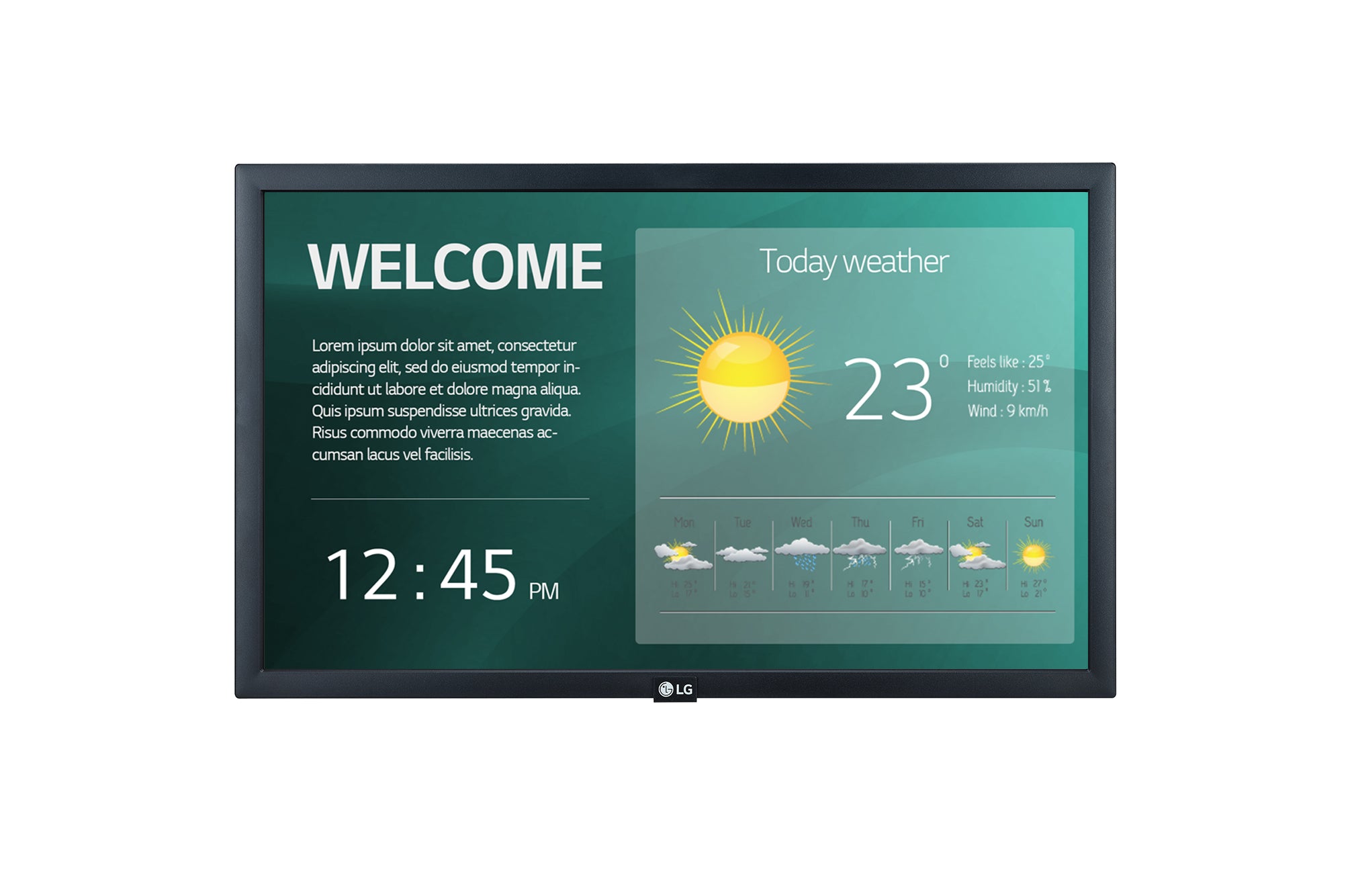 LG 22SM3G 22 FHD 250NITS 10001 CONTRAST WEBOS 4.1 DIGITAL SIGNAGE DISPLAY