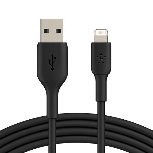 Belkin BoostCharge Braided Lightning to USB-A Cable (15cm/6in) - Black(CAA002bt0MBK),10,000+ bends tested,480Mbps, Braided Nylon,MFi Certified,2YR.