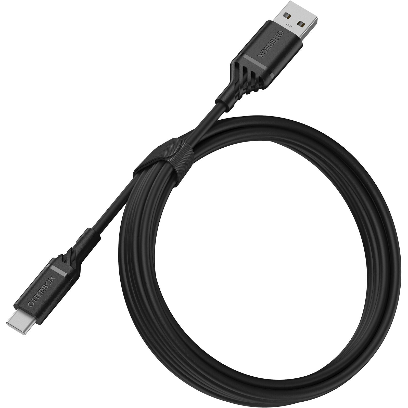OtterBox USB-C to USB-A Cable (2M) - Black (78-52659), USB 2.0, 3 AMPS (60W), Bend/Flex-Tested 3K Times, Durable & Flexible, 480 Mbps Transfer Rate
