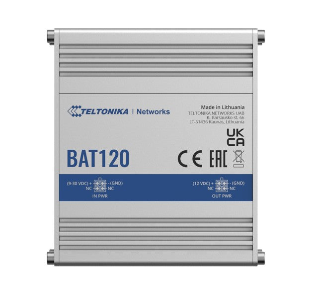 Teltonika Two 4-pin DC ports Power Supply, DIN rail and surface mounting options - 6hrs Runtime at Full Load