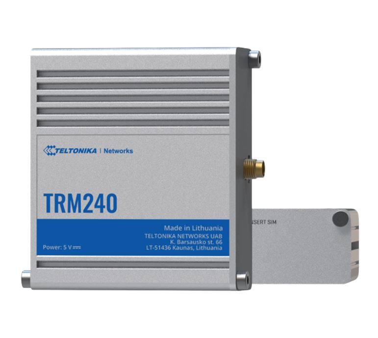 Teltonika TRM240 - the industrial grade USB LTE Cat 1 Modem with a rugged housing and external antenna connector for better signal coverage