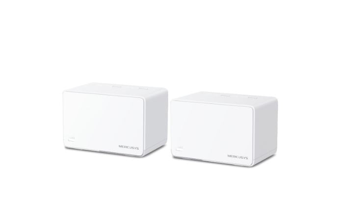 Mercusys Halo H80X(2-pack) AX3000 Whole Home Mesh WiFi 6 System, 3000 Mbps Dual Band Wi-Fi, Up to 460 Square Meters, 574/2402 Mbps, MU-MIMO, Beamformi