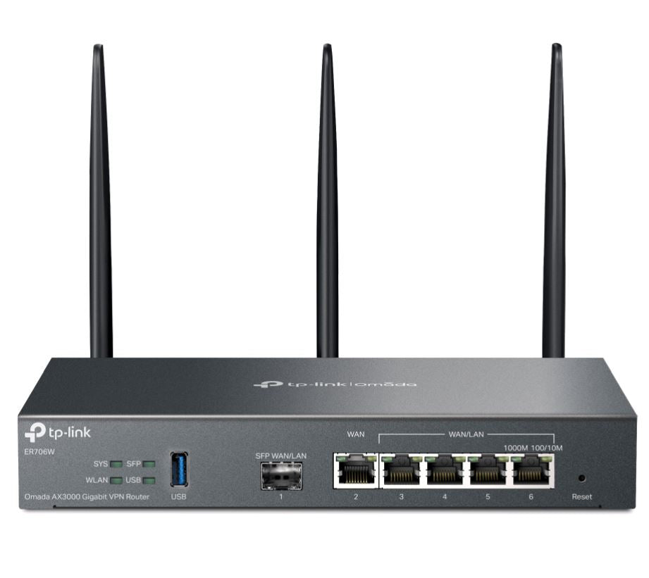 TP-Link ER706W-4G Omada 4G+ Cat6 AX3000 Gigabit VPN Router