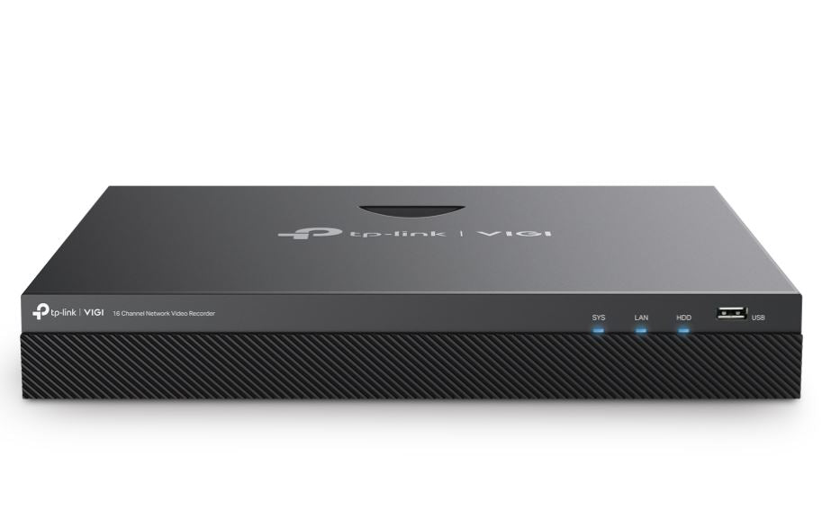 TP-Link VIGI NVR2016H 16 Channel Network Video Recorder, 4K Out, 16MP Decode, H.265+, ONVIF, 24/7 Continuous Recording, 2-Way Audio, Remote Monitoring