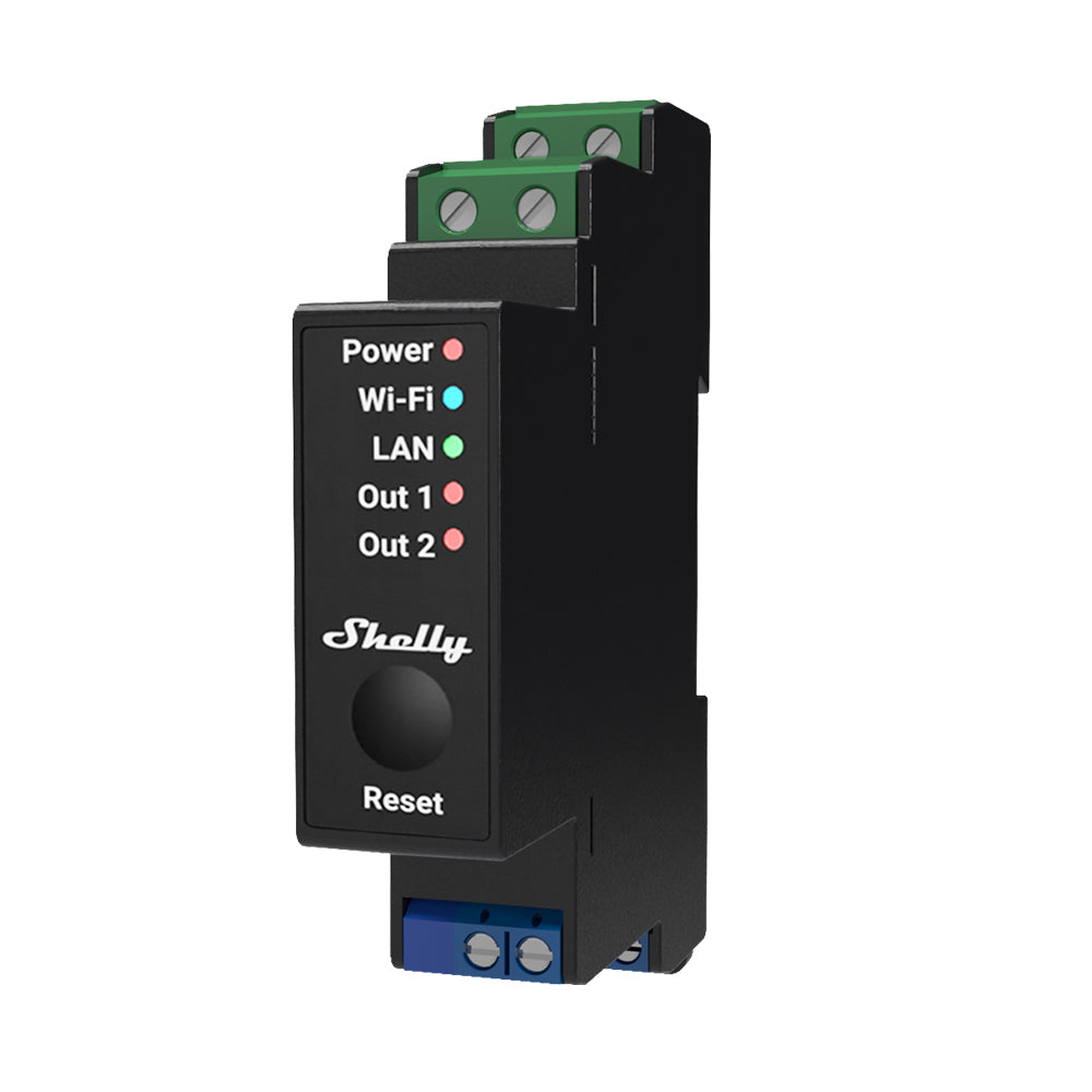 2 Circuit DIN Rail Wi-Fi Relay Switch (With Power Monitoring)