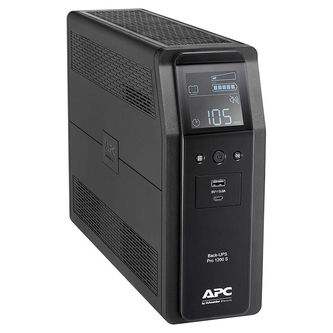APC Back-UPS Pro 1200VA/720W Line Interactive UPS, Tower, 230V/10A Input, 8x IEC C13 Outlets, Lead Acid Battery, USB Type A + C Ports, LCD