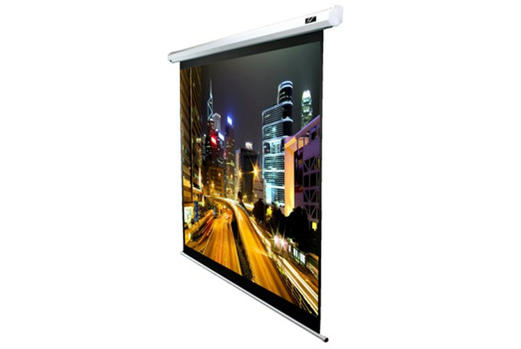 125 MOTORISED 169 PROJECTOR SCREEN WITH IR CONTROL RJ45 & 3-WAY SWITCH ...