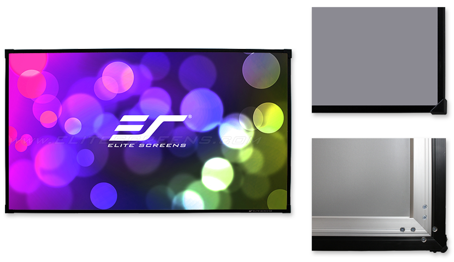110 FIXED FRAME 169 PROJECTOR SCREEN CINEWHITE SABLE FRAME B2