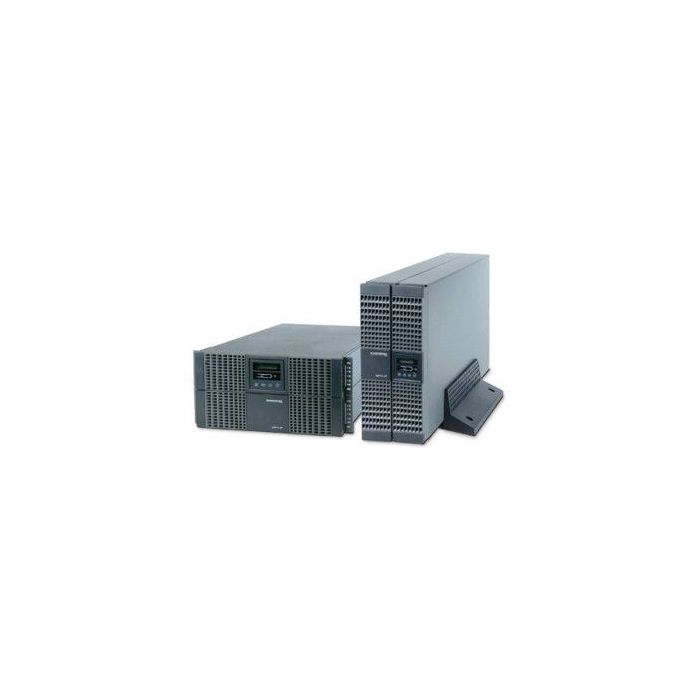 UPS, Online Double Conversion, 7KVA + 1 Battery module, Universal tower + 4U rack inc 1 rail kit, with USB & inbuilt LAN port (monitoring only), opt SNMP card avail, hardwire input & output, optional manual bypass avail