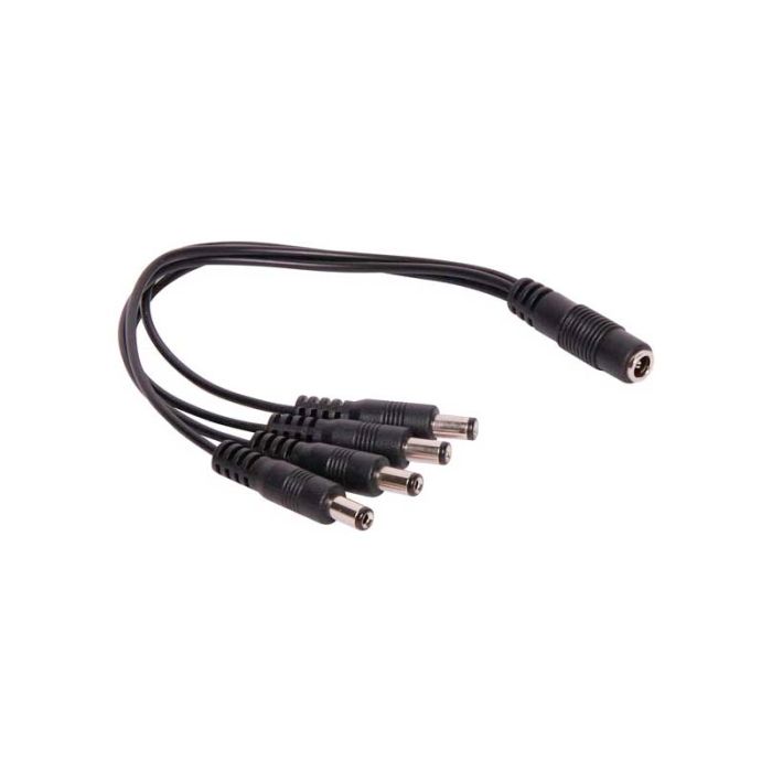 0.2m 2.1mm DC Socket To 4 X DC Plug Cable