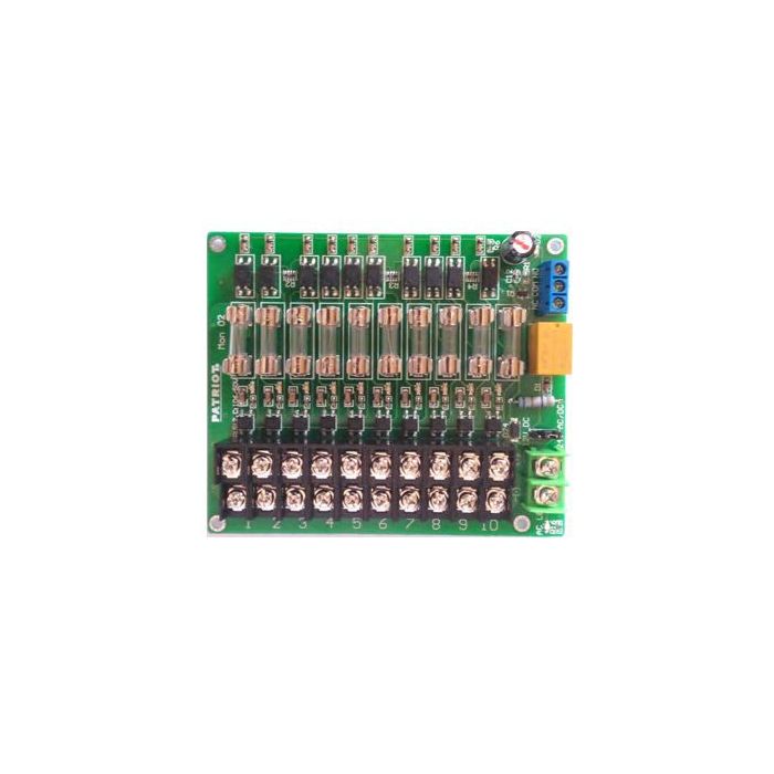 10 Individual fused and monitored outputs power distribution board